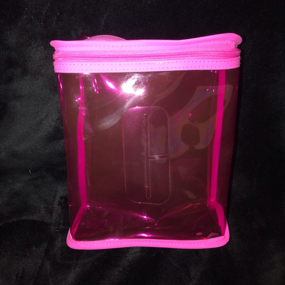 Clinique plastic makeup/toiletries bag